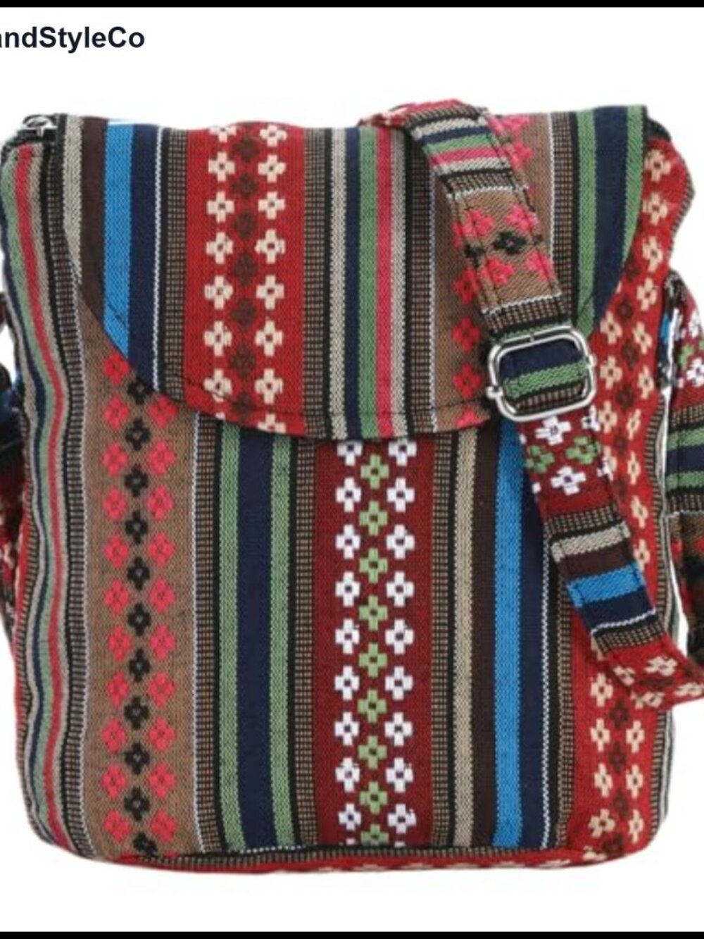 Denim Hobo Crossbody Bag with Floral Print, Adjustable Strap, Travel Purse